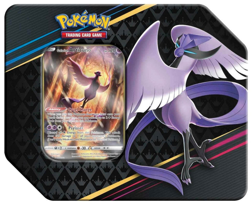Crown Zenith Galarian Articuno Tin